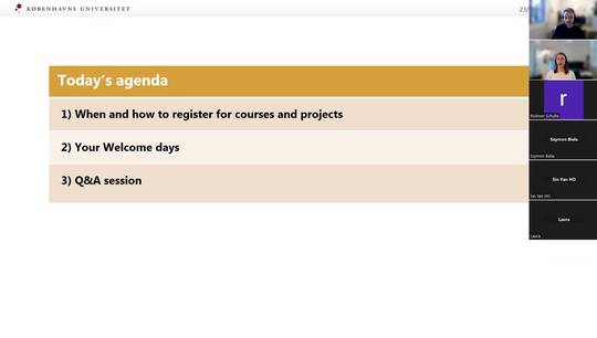 Webinar about course registration for exchange-students