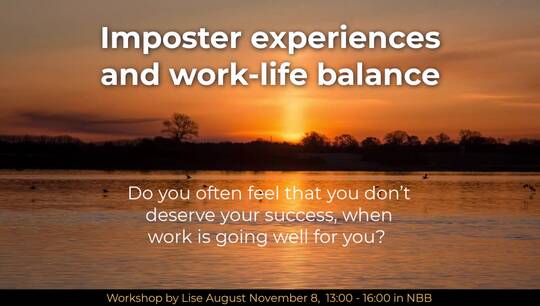 Workshop on imposter experience and work-life balance